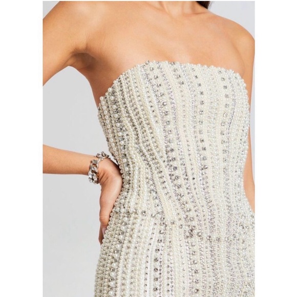Retrofete Esmeray Strapless Embellished Dress Size S $1598 - Picture 4 of 16